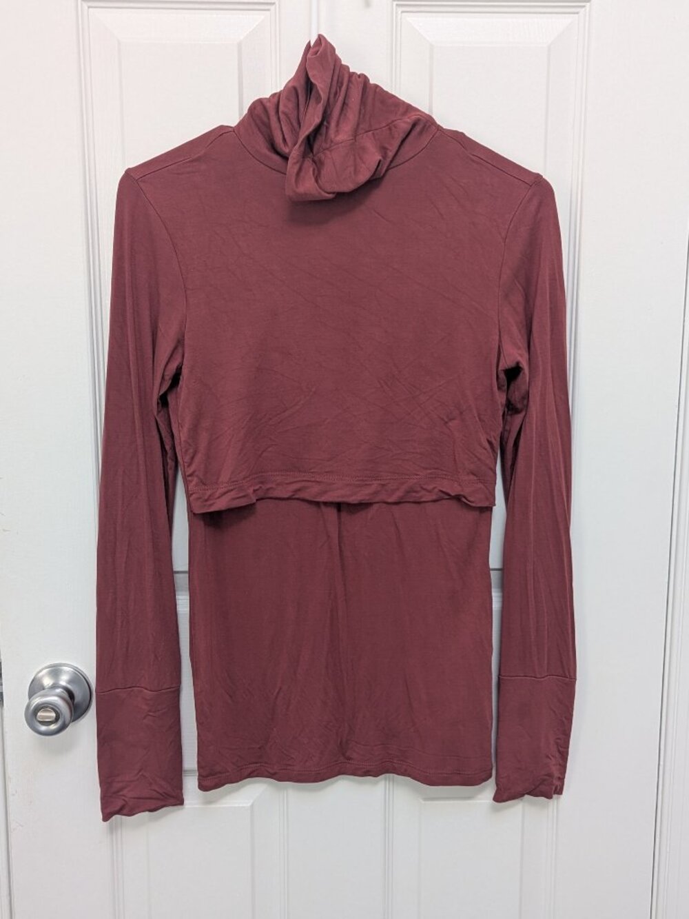 Seraphine roll-neck nursing friendly maternity top
